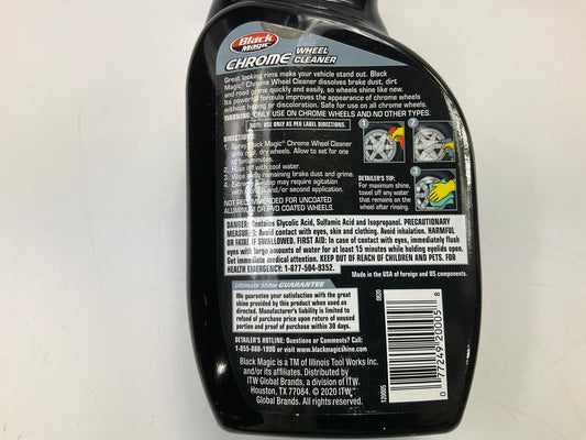 (4) Black Magic 120005 Chrome Wheel Cleaner, 23 Oz. Spray Bottle For Chrome Rims