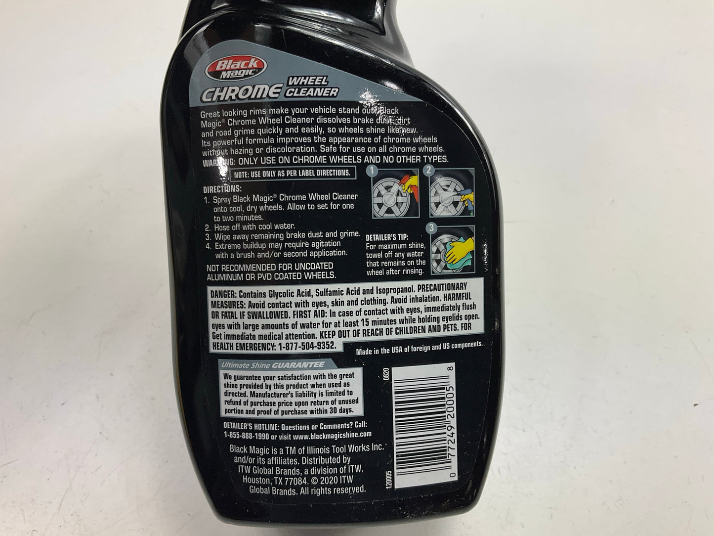 (6) Black Magic 120005 Chrome Wheel Cleaner, 23 Oz. Spray Bottle For Chrome Rims