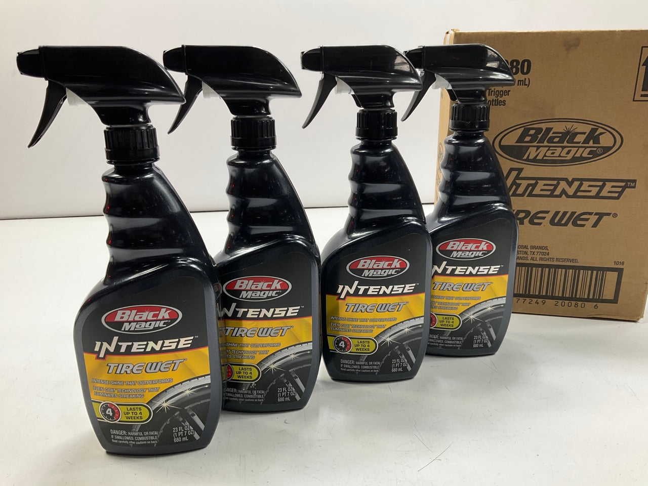 Black Magic 120080 Intense Tire Wet, 23 Oz. (Pack Of 4) Spray Bottles