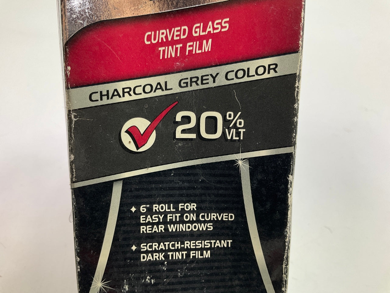 Black Magic 20% VLT Curved Glass Tint Film For Rear Window Gray Color 6''x30 Feet