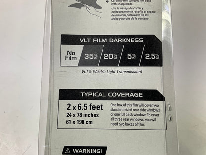 Black Magic 5044829 20% VLT Premium Tint Window Film 2' X 6.5'