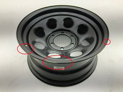 CHIPPED PAINT - Black Rock Series 997 Type 8 Matte Black Wheels, 17''x8'', 6''x5.5''