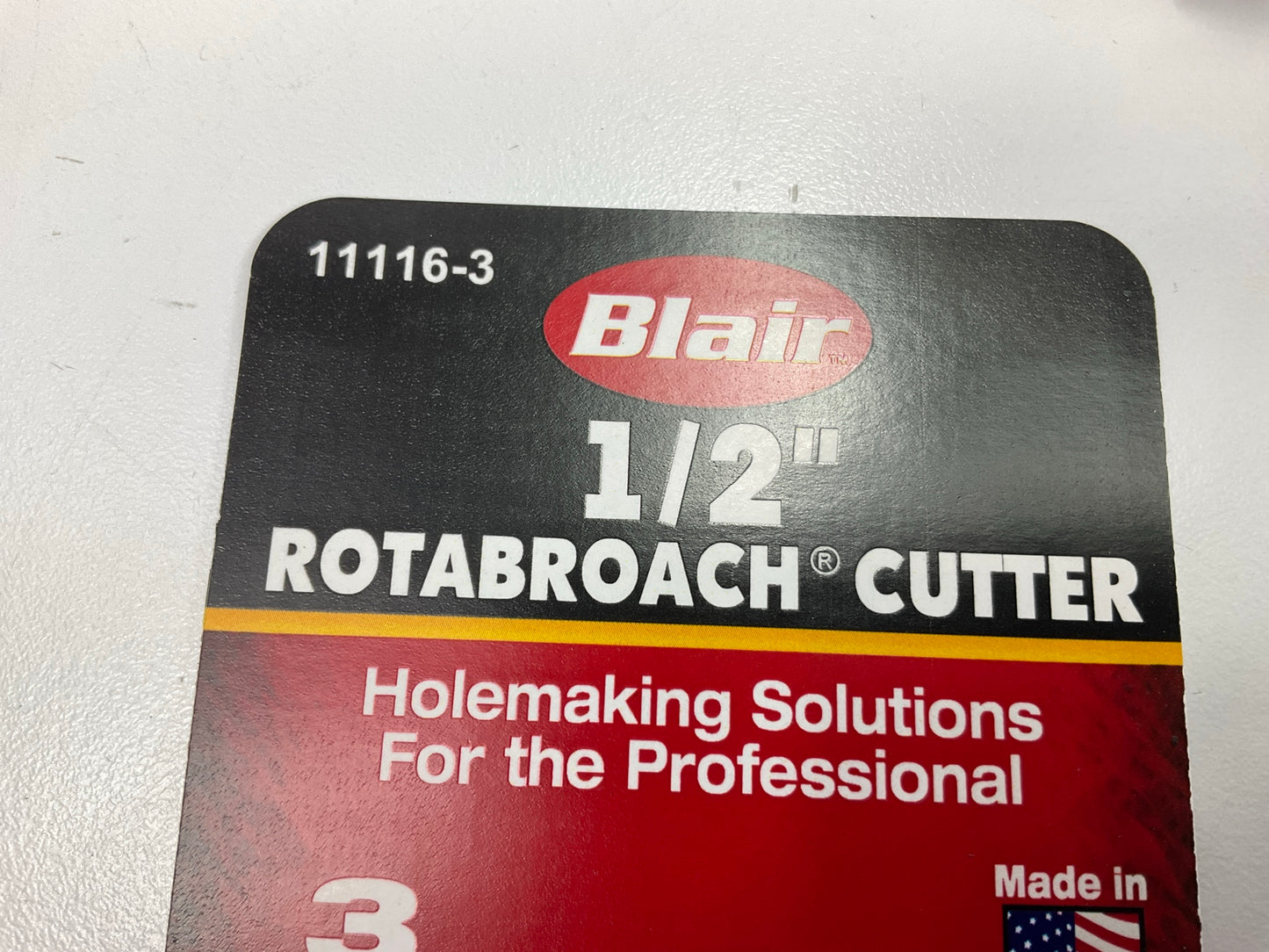 Blair 11116-3 Rotabroach Hole Cutter, 1/2'' Diameter, 3/8'' X 24 Thread - 3 Pack