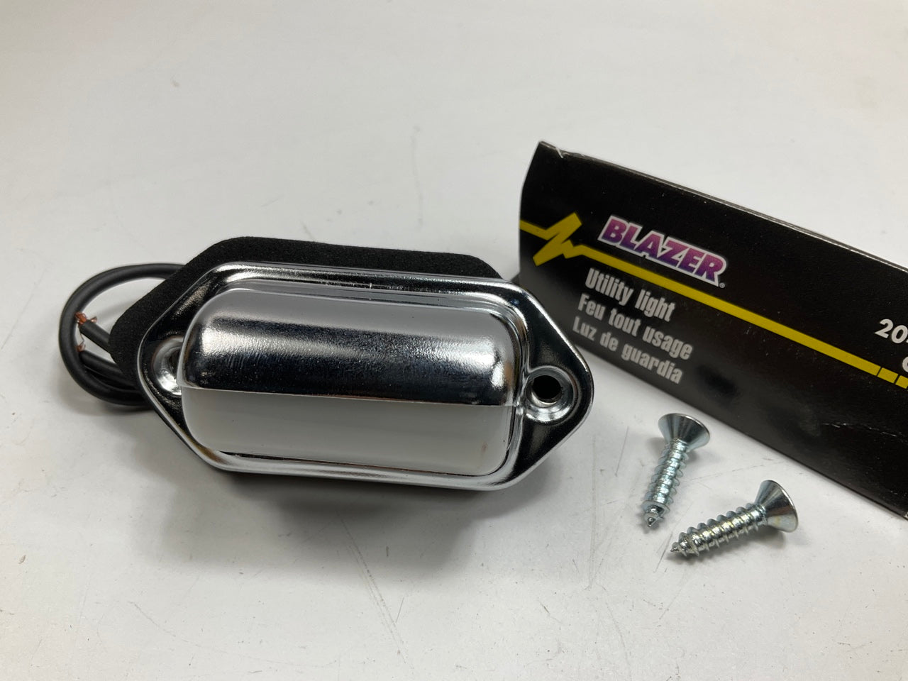 Blazer 165193 / C461 Chrome 2-Wire Trailer License Plate / Utility Light Lamp