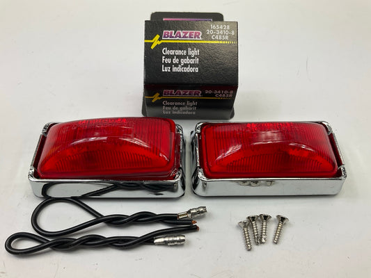 (2) Blazer C485R 2'' Trailer Red Clearance Lights