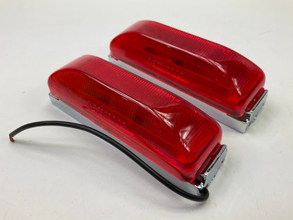 (2) Blazer C531R Red LED Clearance Marker Light Lamp, 12V 1.23'' X 3.93''