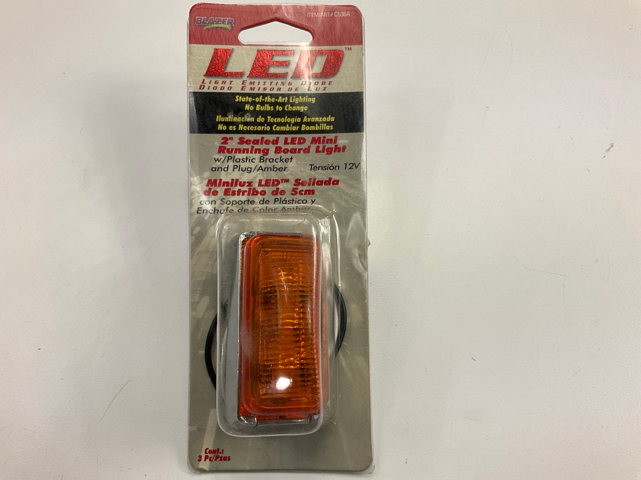 Blazer C536A Trailer Marker Light, Amber, LED, 2-3/4'' Long