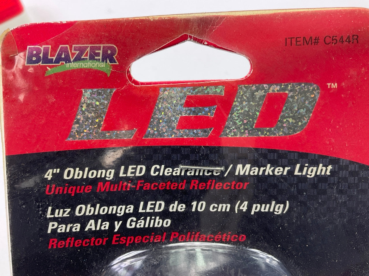 (2) Blazer C544R Side Clearance Marker Light 4'' Red Oblong LED