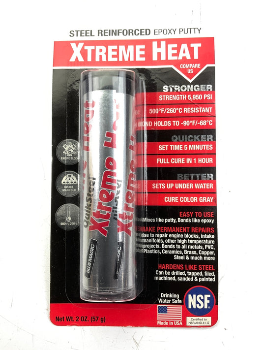 Blue Magic 16562TRI Steel Reinforced Epoxy Putty, Xtreme Heat, 2oz
