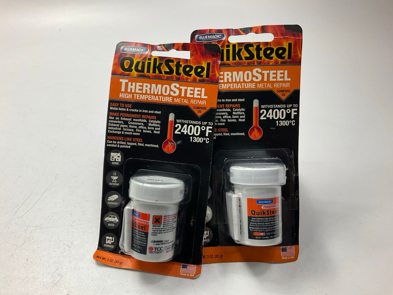 (2) Blue Magic 18003 High Temperature Metal Repair, 3 Oz, Up To 2400 Degrees F