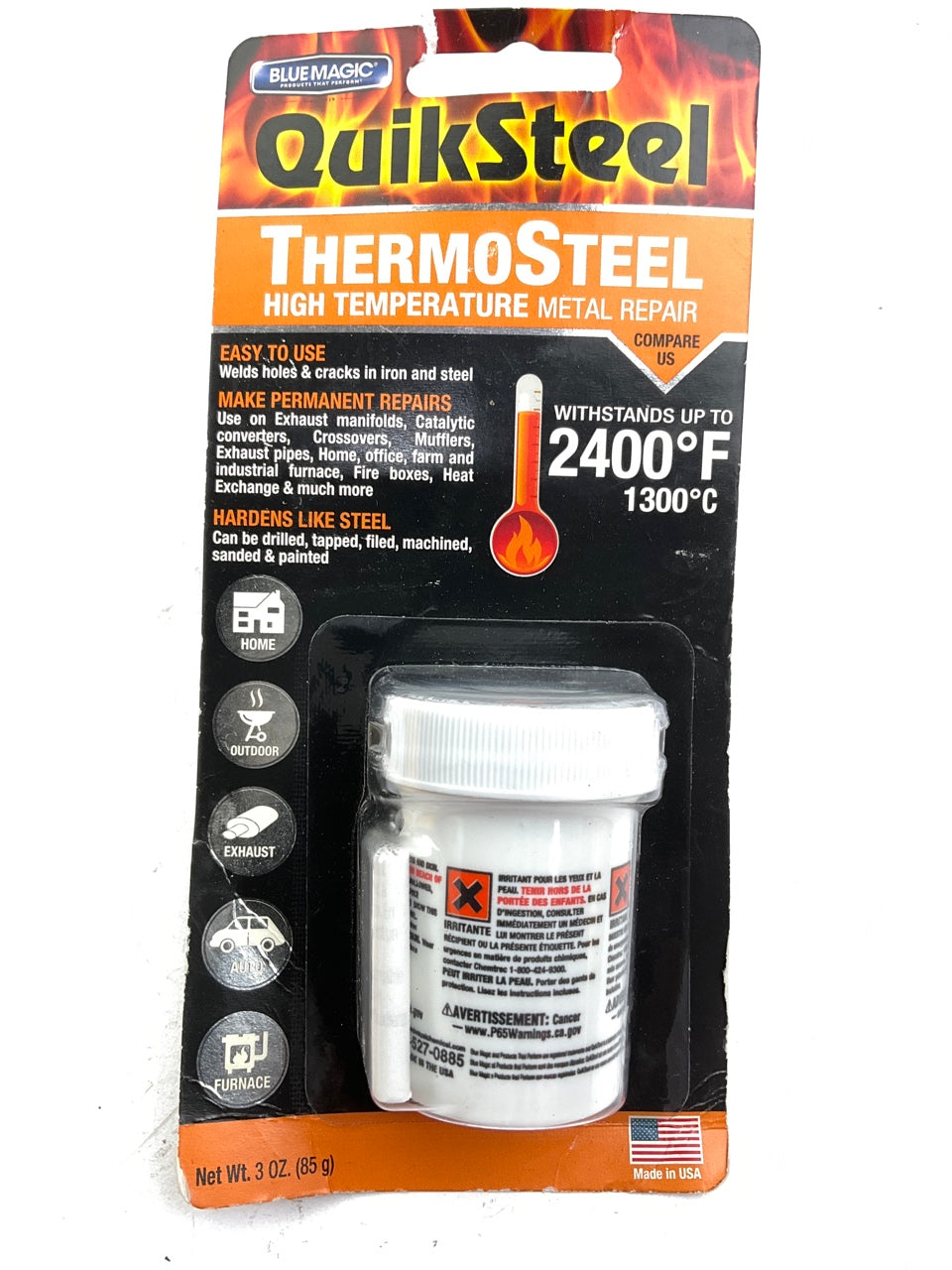 Blue Magic 18003 High Temperature Metal Repair, 3 Oz, Up To 2400 Degrees F