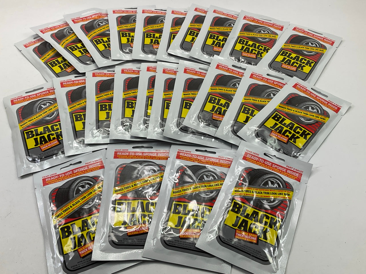 24 PACKS - Blue Magic Black Jack Thick Silicone Tire Shine, Repels Dirt & Grime