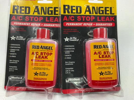 (2) BlueDevil Products 49496 Red Angel A/C Stop Leak - 2 Oz