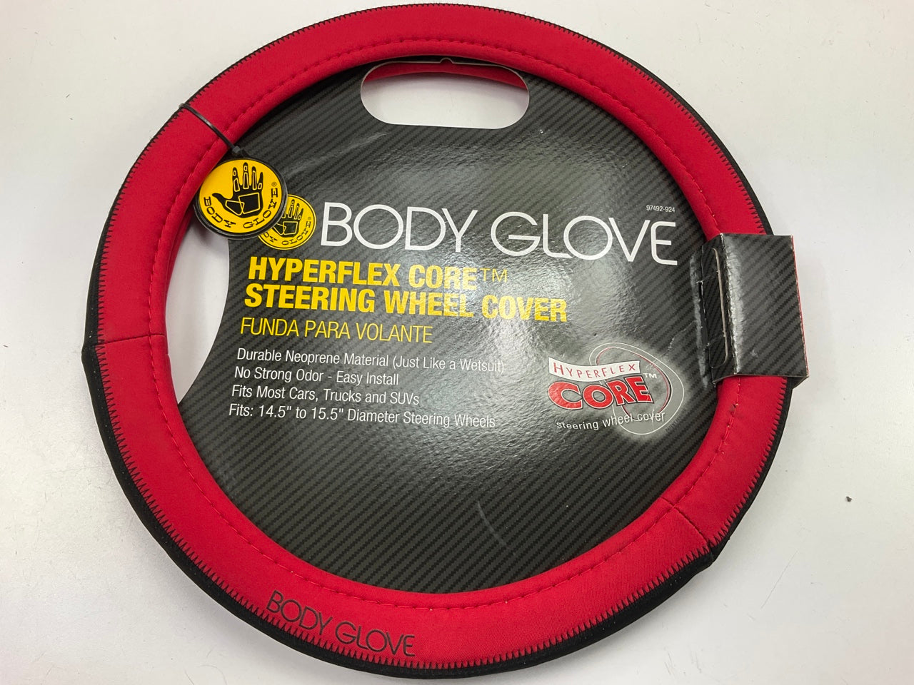 Body Glove 97492-924 Steering Wheel Cover W/HyperFlex Core 14.5''-15.5''