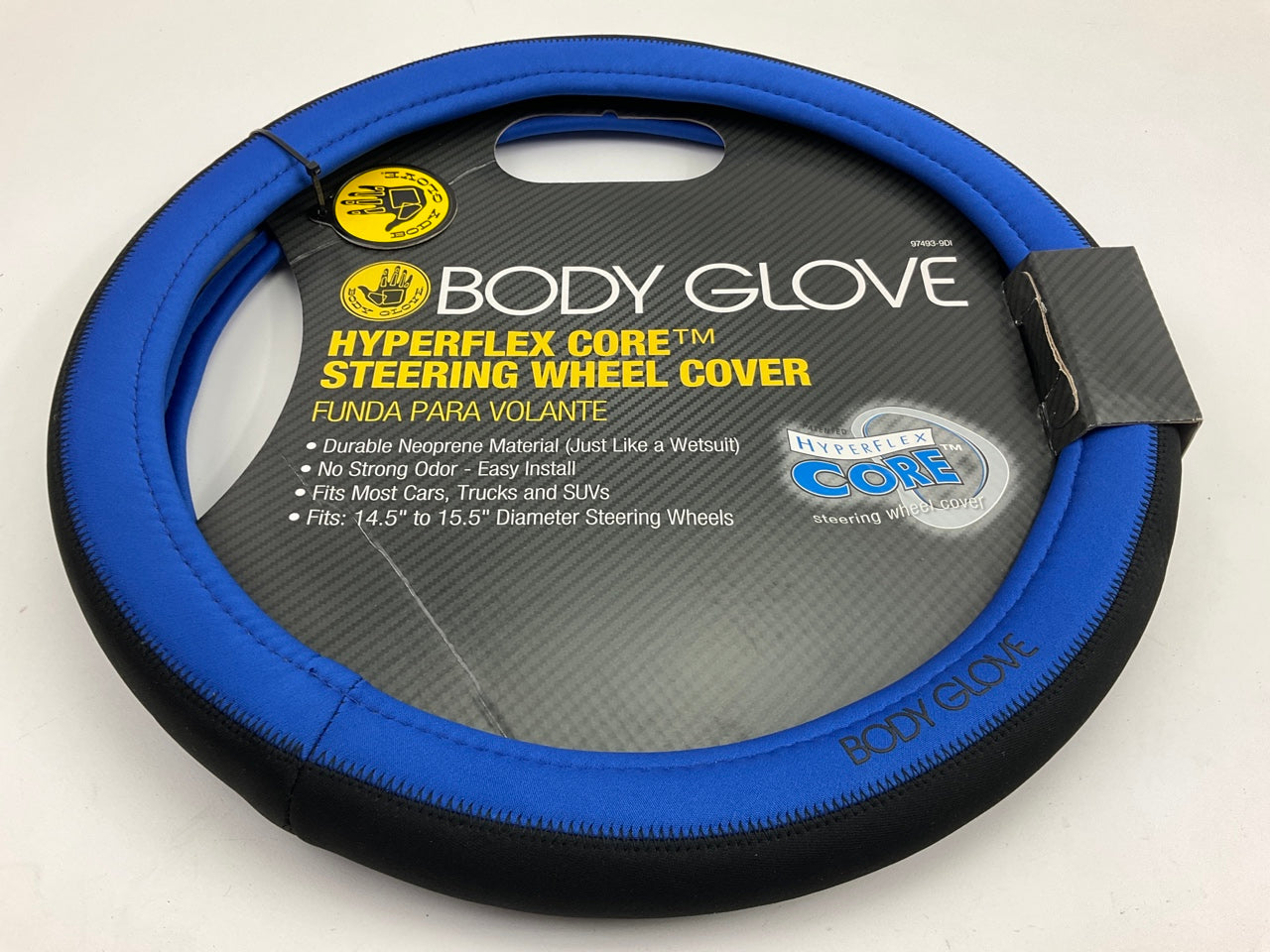 Body Glove 97493-9DI Steering Wheel Cover W/HyperFlex Core 14.5''-15.5''