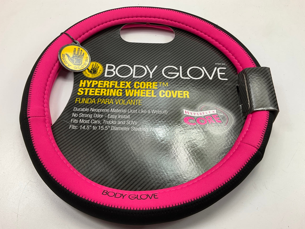 Body Glove 97494-924 Hyperflex Neoprene Pink Steering Wheel Cover 14.5'' To 15.5''