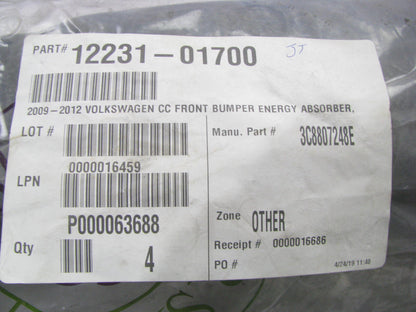 AFTERMARKET -  Front Bumper Energy Absorber For 2009-2012 Volkswagen CC Passat