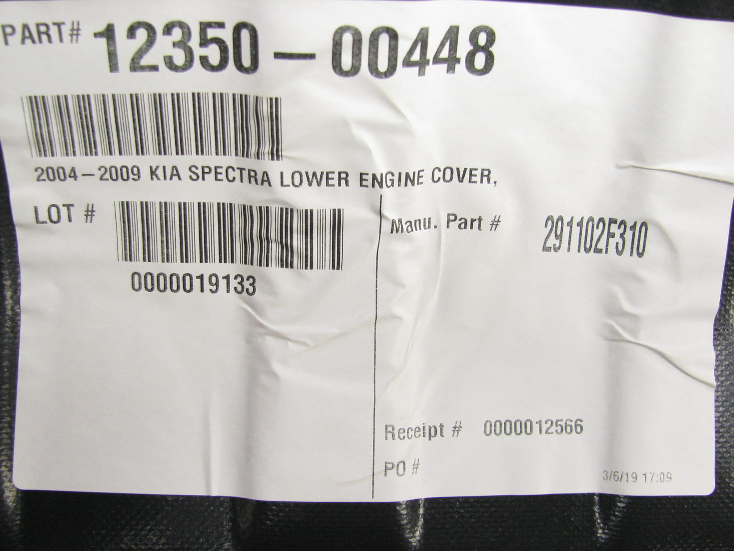 Front Engine Splash Shield For 2004-2009  Spectra 2005-2009 Spectra5