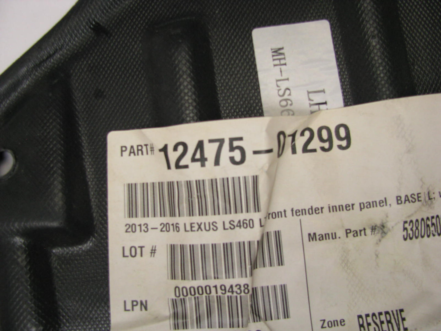 New Aftermarket Fender Liner Front Driver Left Side For 2013-2017 Lexus LS460