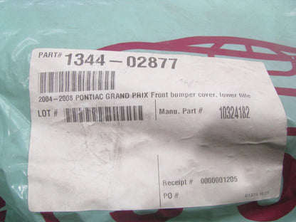 NEW AFTERMARKET Front Bumper Cover Lower Filler - 2004-2008 Pontiac Grand Prix