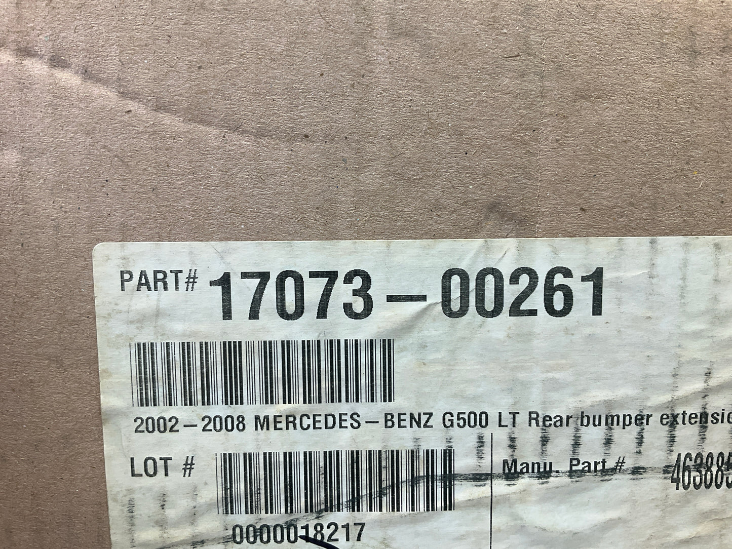 Rear Bumper Left End Cap Extension For 2002-2008 Mercedes Benz G500 09-17 G550