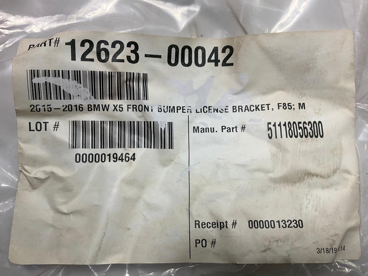 NEW AFTERMARKET Front Licence Plate Bracket Mount 2014-2018 BMW X5