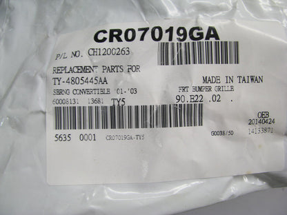 NEW AFTERMARKET - CH1200263 FRONT Grille For 2001-2003 Sebring CONVERTIBLE ONLY