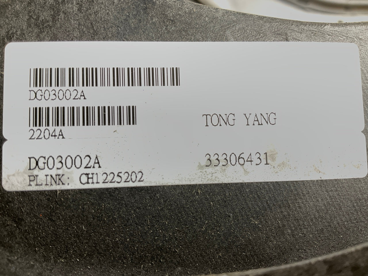 CH1225202 Upper Radiator Support For 2006-2010 Dodge Charger Upper Tie Bar