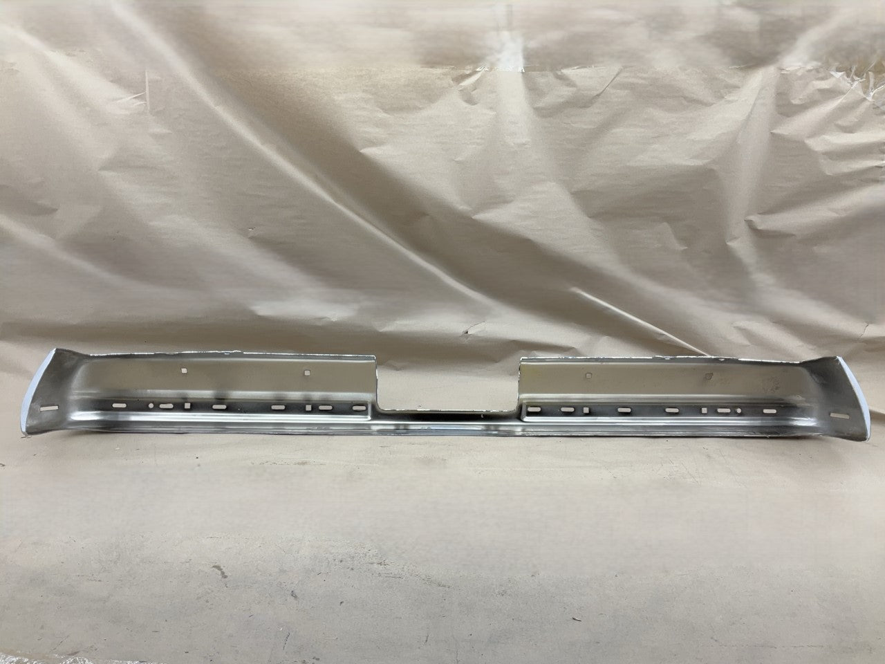 1981-1989 Chevy Pickup C10 , C20, C30 Rear Chrome Bumper W/ Impact Strip Holes