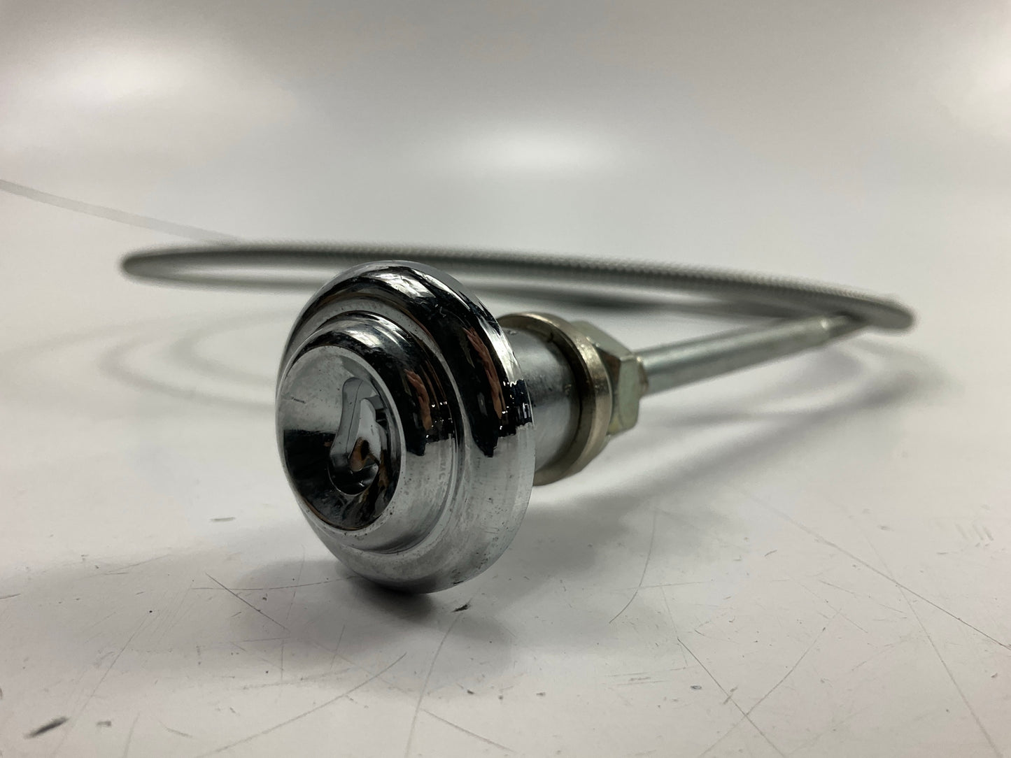 NEW AFTERMARKET Chrome Choke Cable 1955-59 Chevy Pickup - C555905