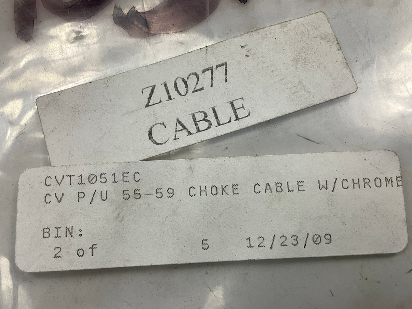 NEW AFTERMARKET Chrome Choke Cable 1955-59 Chevy Pickup - C555905