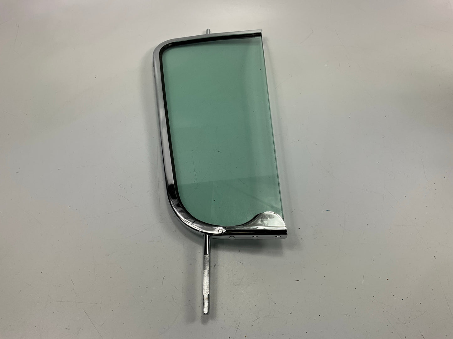 1955-59 Chevy Pickup Truck Vent Windows Chrome Frames Green Tint Glass - Left