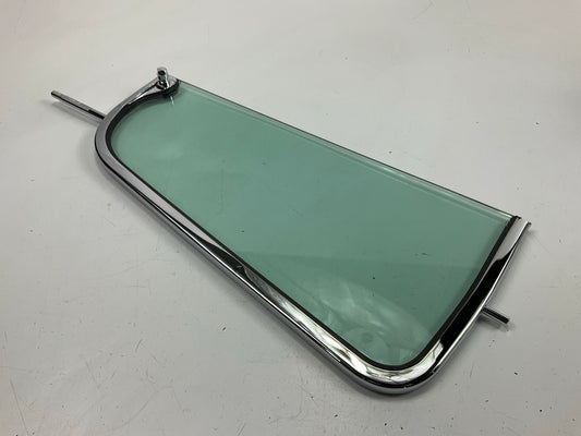 1955-59 Chevy Pickup Truck Vent Windows Chrome Frames Green Tint Glass - Left