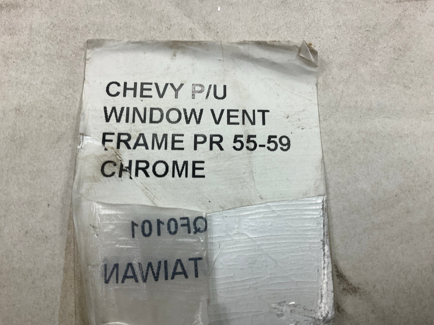 1955-59 Chevy Pickup Truck Vent Windows Chrome Frames Green Tint Glass - Left