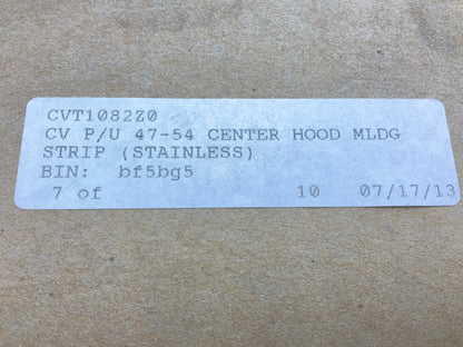 NEW CVT1082Z0 Hood Center Molding Moulding - 1947-1954 Chevrolet Pickup Truck
