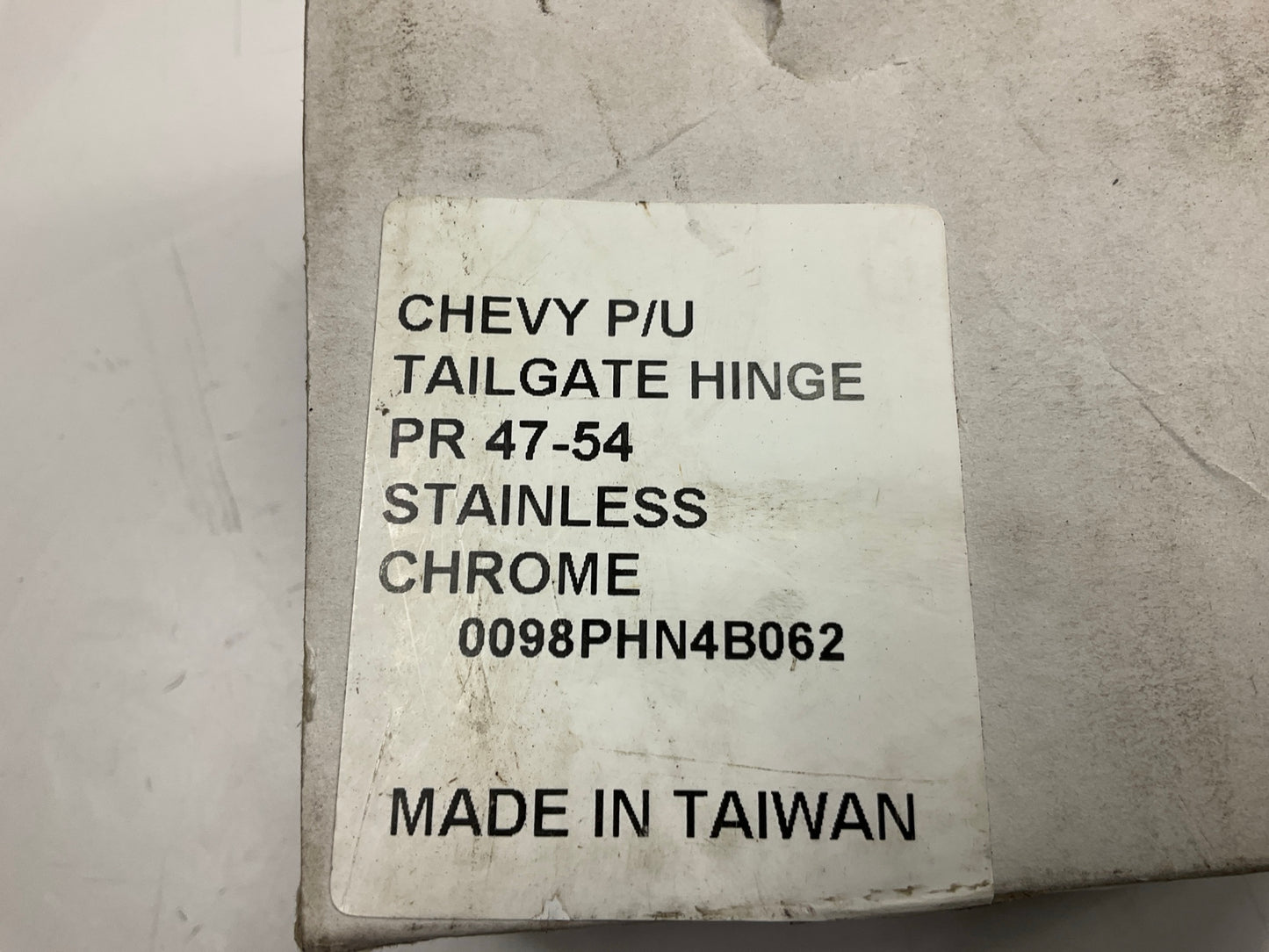 CVT1083AC 1947-1953 Chevrolet Truck Tailgate Hinge Set, Stainless Chrome