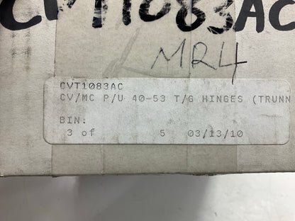 CVT1083AC 1947-1953 Chevrolet Truck Tailgate Hinge Set, Stainless Chrome