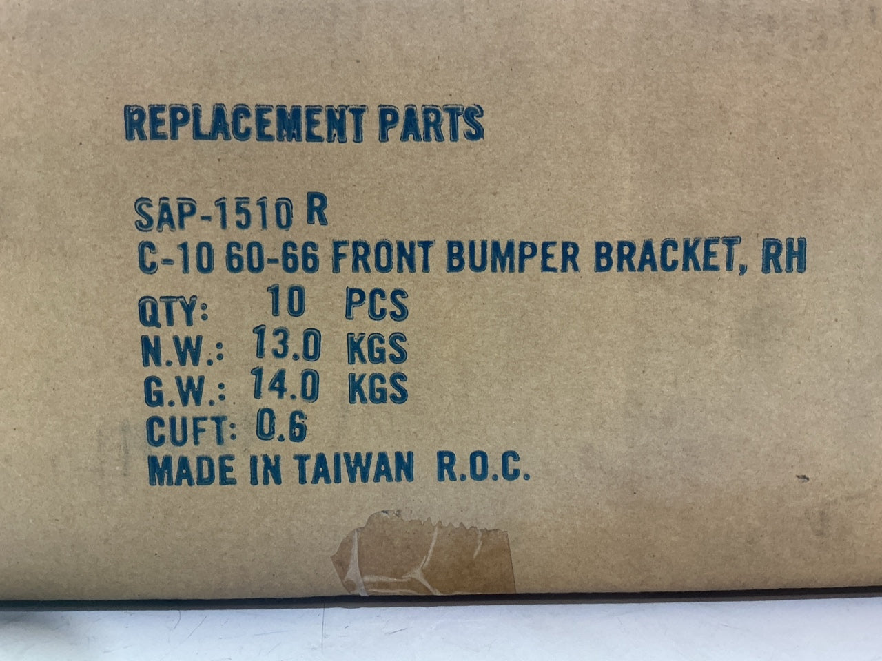 AFTERMARKET Front Right Bumper Support Bracket 60-66 Chevy Pickup Truck 3765288