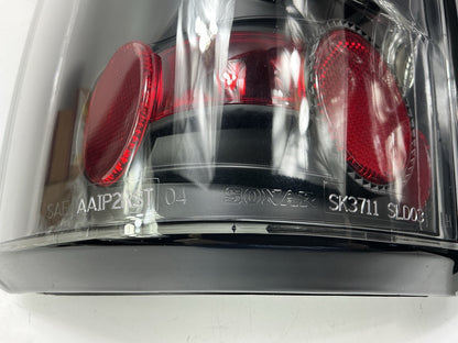 AFTERMARKET Rear Tail Brake Light Lamp Set (Black) For 2003-2006 Chevy Silverado