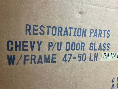 NEW CVT1182GL 1947-1950 Chevy Pickup Truck Left Door Window Glass & Black Trim