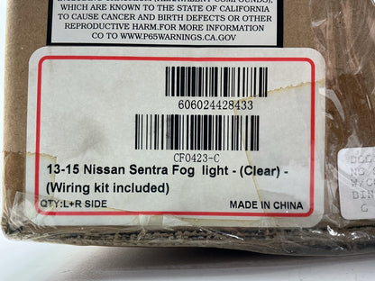 AFTERMARKET Fog Light Lamp Set W/ Wiring For 2013-2015 Nissan Sentra