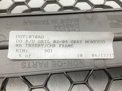 DG07049GAP Chrome Grille For 2002-2005 Dodge Ram 1500, 2500, 3500 Gray Honeycomb