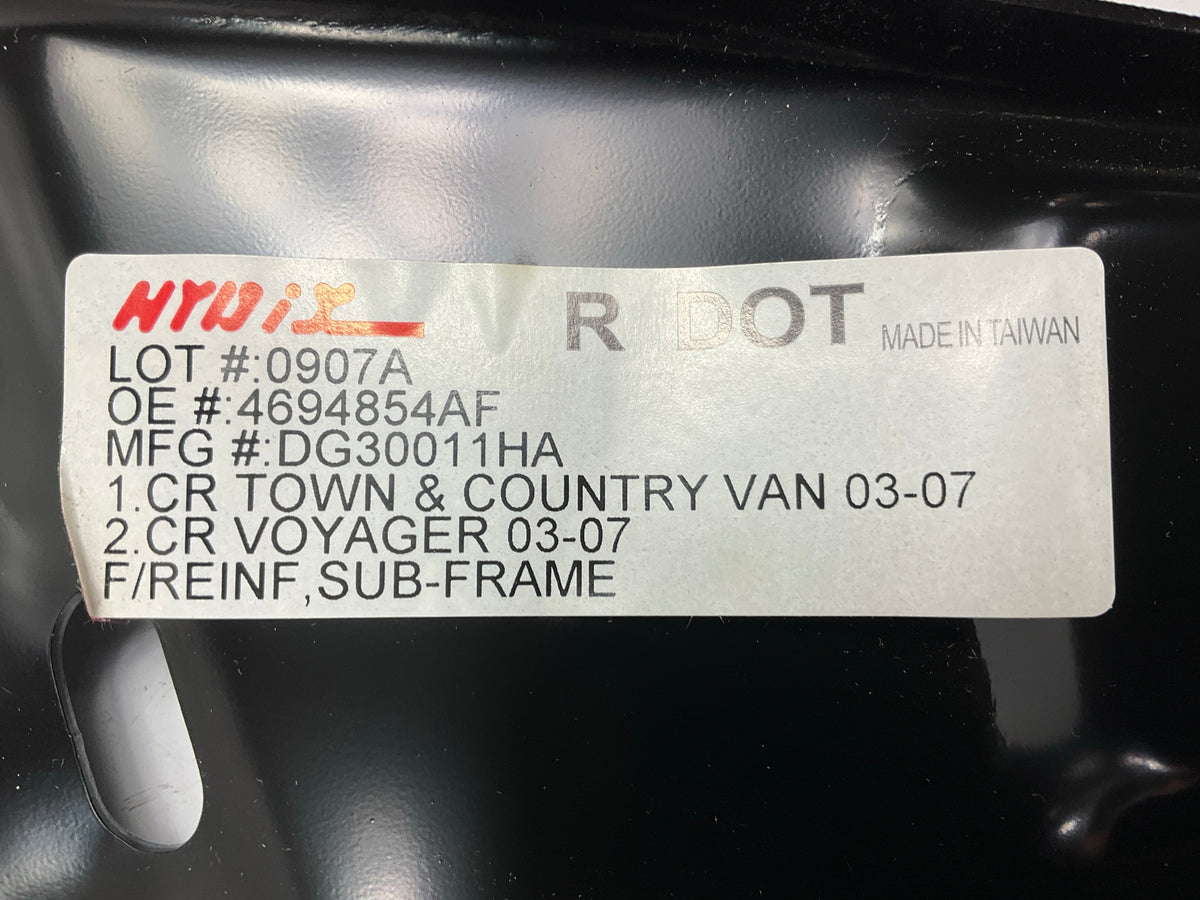 Front Crossmember Reinforcement (axle Beam) For 01-03 Chrysler Town & Country