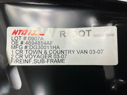 Front Crossmember Reinforcement (axle Beam) For 01-03 Chrysler Town & Country