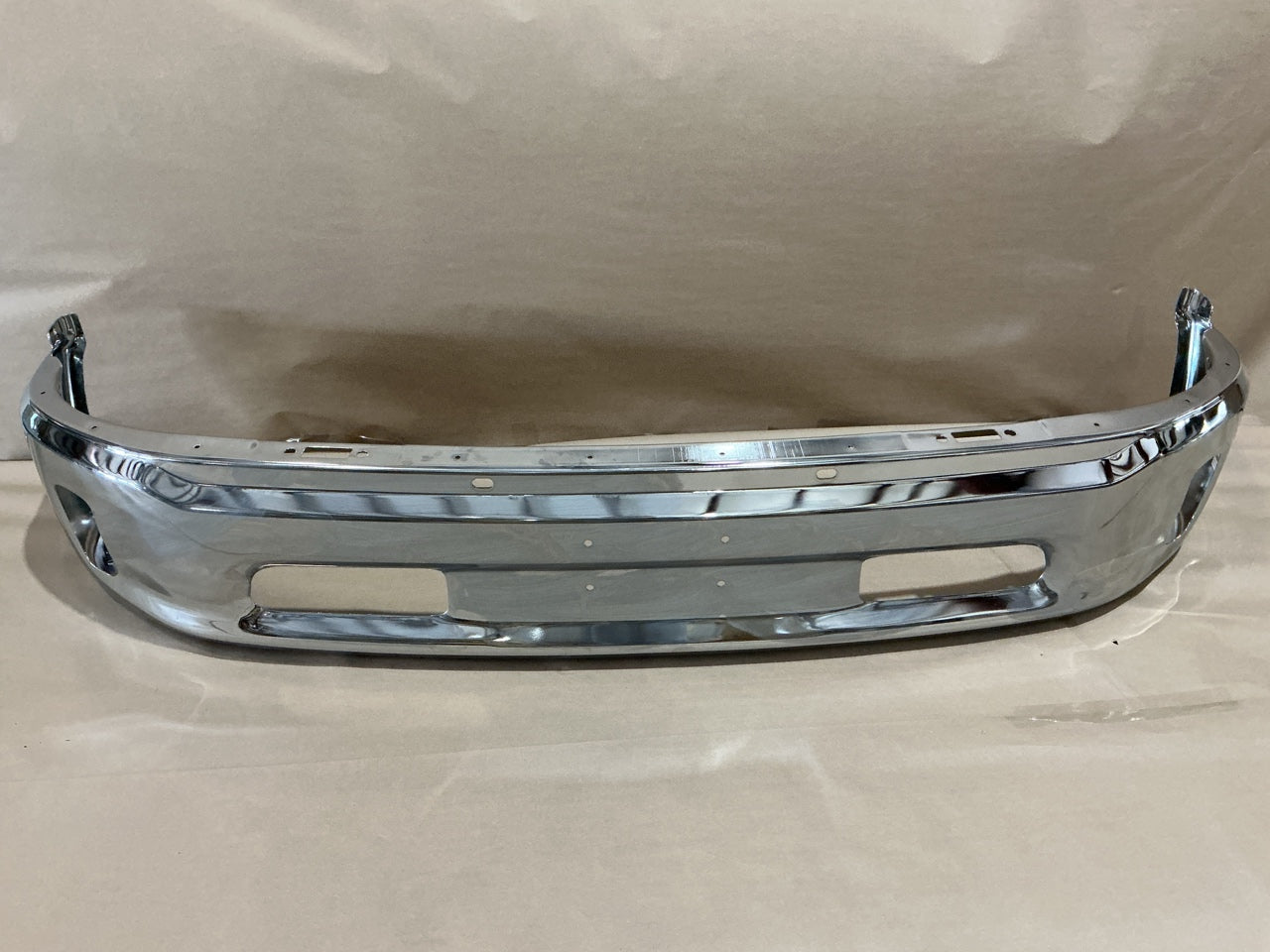 NEW AFTERMARKET Front Chrome Bumper For 2013-2024 Dodge Ram 1500 W/ Fog Lamps