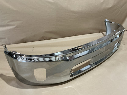 NEW AFTERMARKET Front Chrome Bumper For 2013-2024 Dodge Ram 1500 W/ Fog Lamps