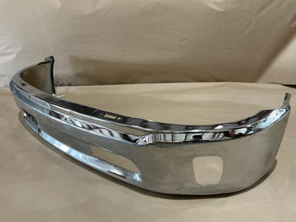NEW AFTERMARKET Front Chrome Bumper For 2013-2024 Dodge Ram 1500 W/ Fog Lamps
