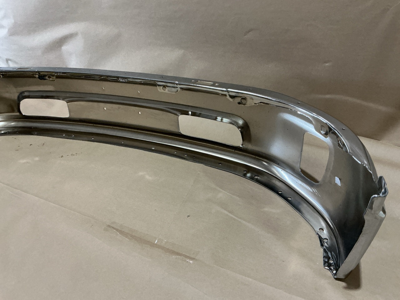 NEW AFTERMARKET Front Chrome Bumper For 2013-2024 Dodge Ram 1500 W/ Fog Lamps