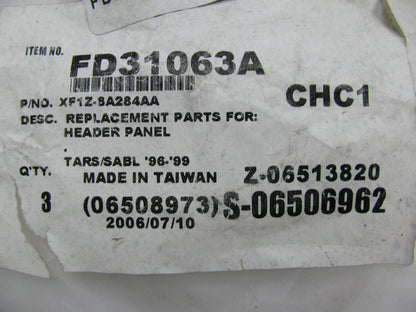 FD31063A Replacement Grille Opening Reinforcement For 1996-1999 Taurus & Sable
