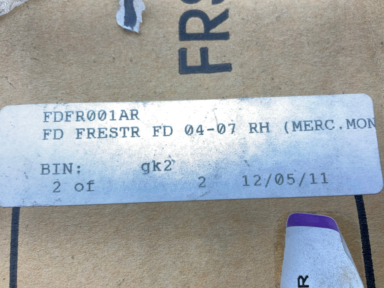 NEW FDFR001AR Front Right Fender - 2004-2007 Ford Freestar, Mercury Monterey